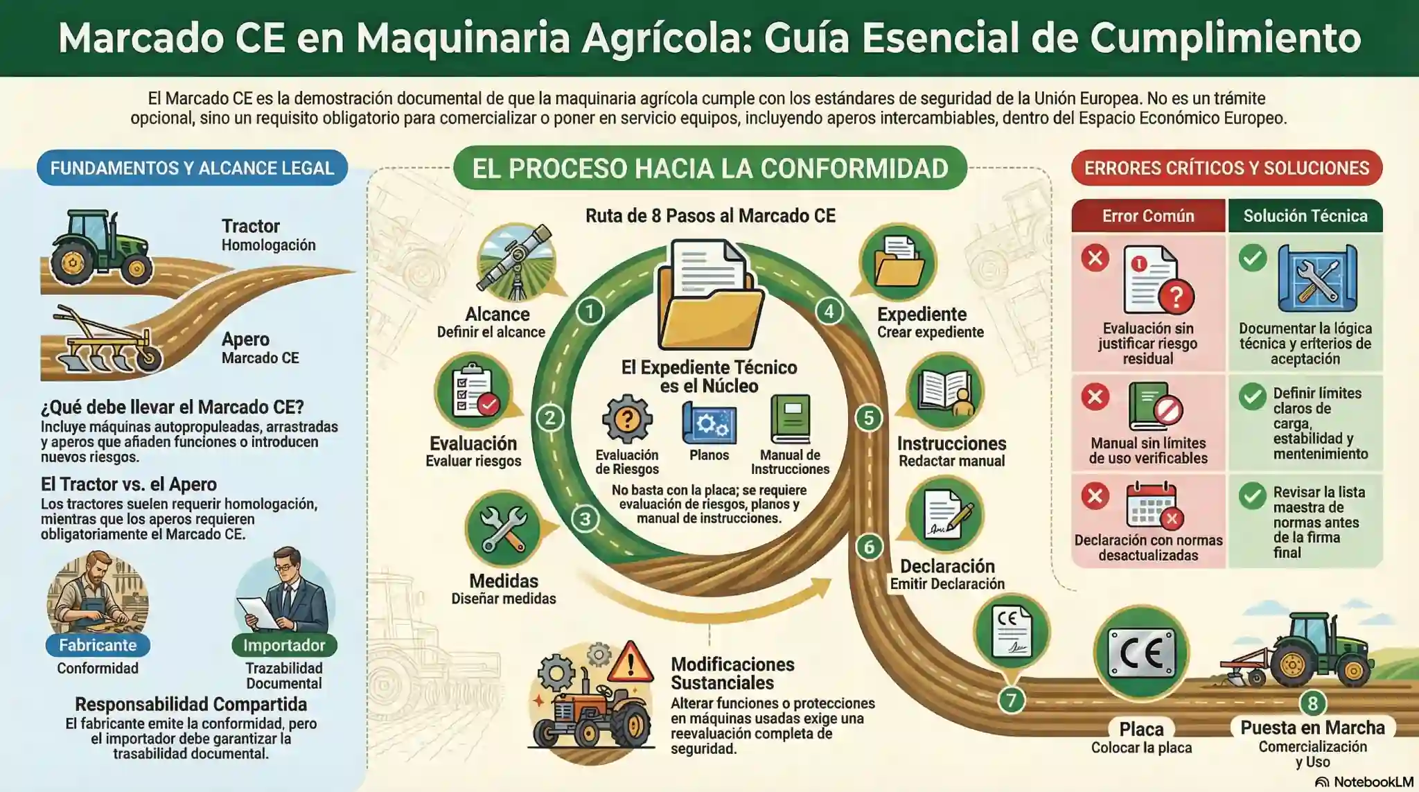 Infografía sobre marcado CE en máquinas agrícolas