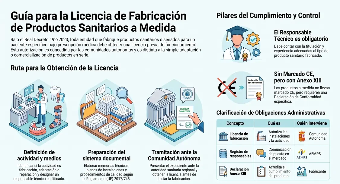 Licencia de fabricación de productos sanitarios a medida: requisitos y tramitación Guía sobre licencia de fabricación de productos sanitarios