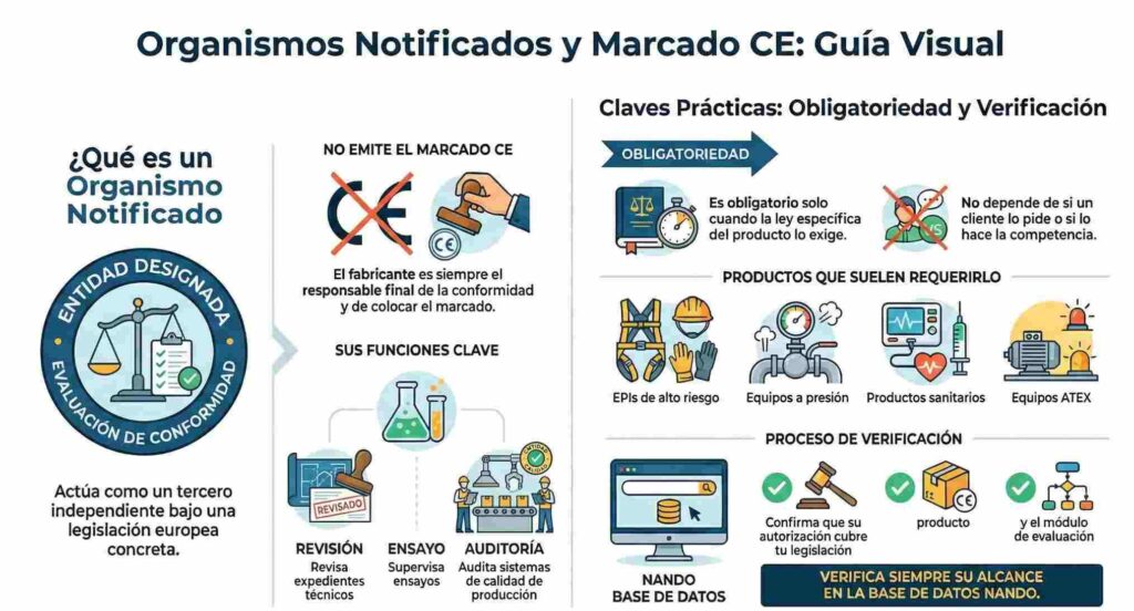 ¿Qué es un organismo notificado? y ¿Cuándo es obligatorio? Infografía detallada de lo que es un Organismo Notificado
