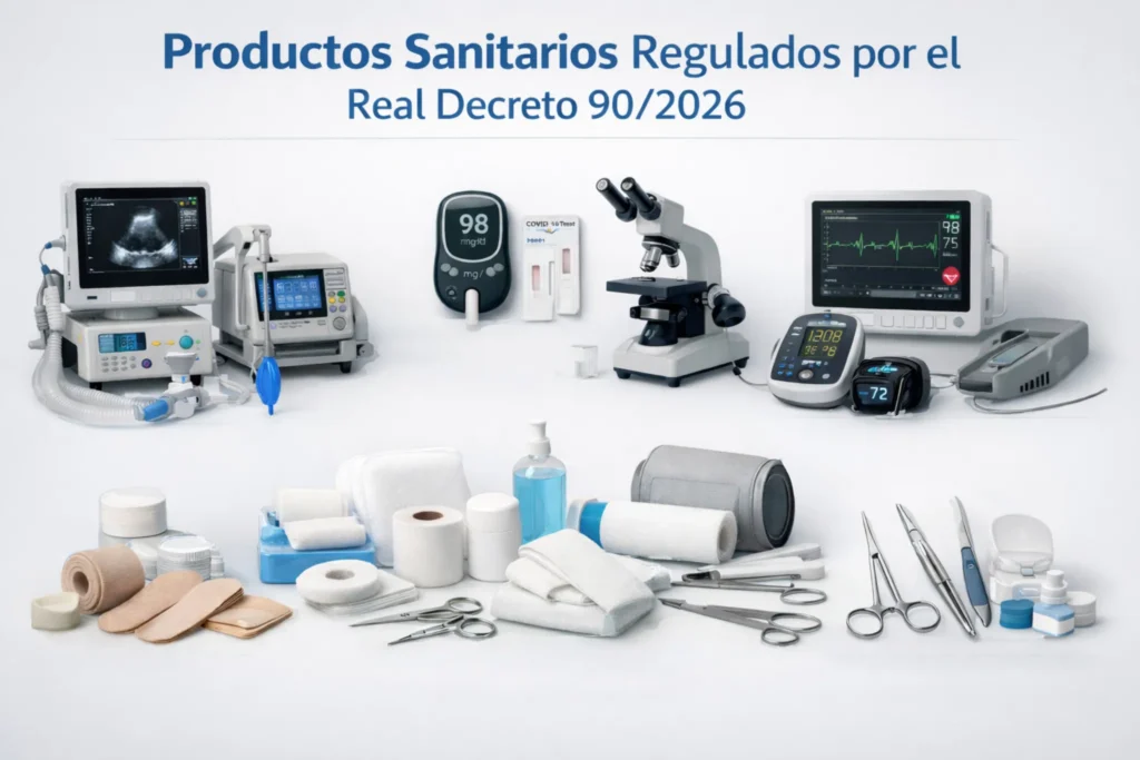 Real Decreto 90/2026: nueva financiación de productos sanitarios en el SNS Imagen representativa de los productos afectados por el Real Decreto 90/2026