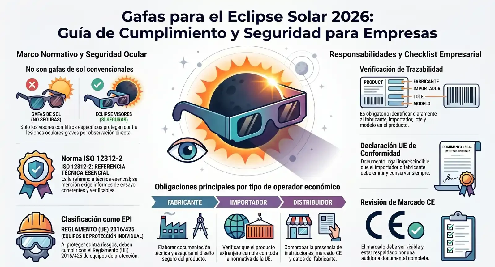 Infografía Gafas para Eclipse Solar Infografía Gafas para Eclipse Solar