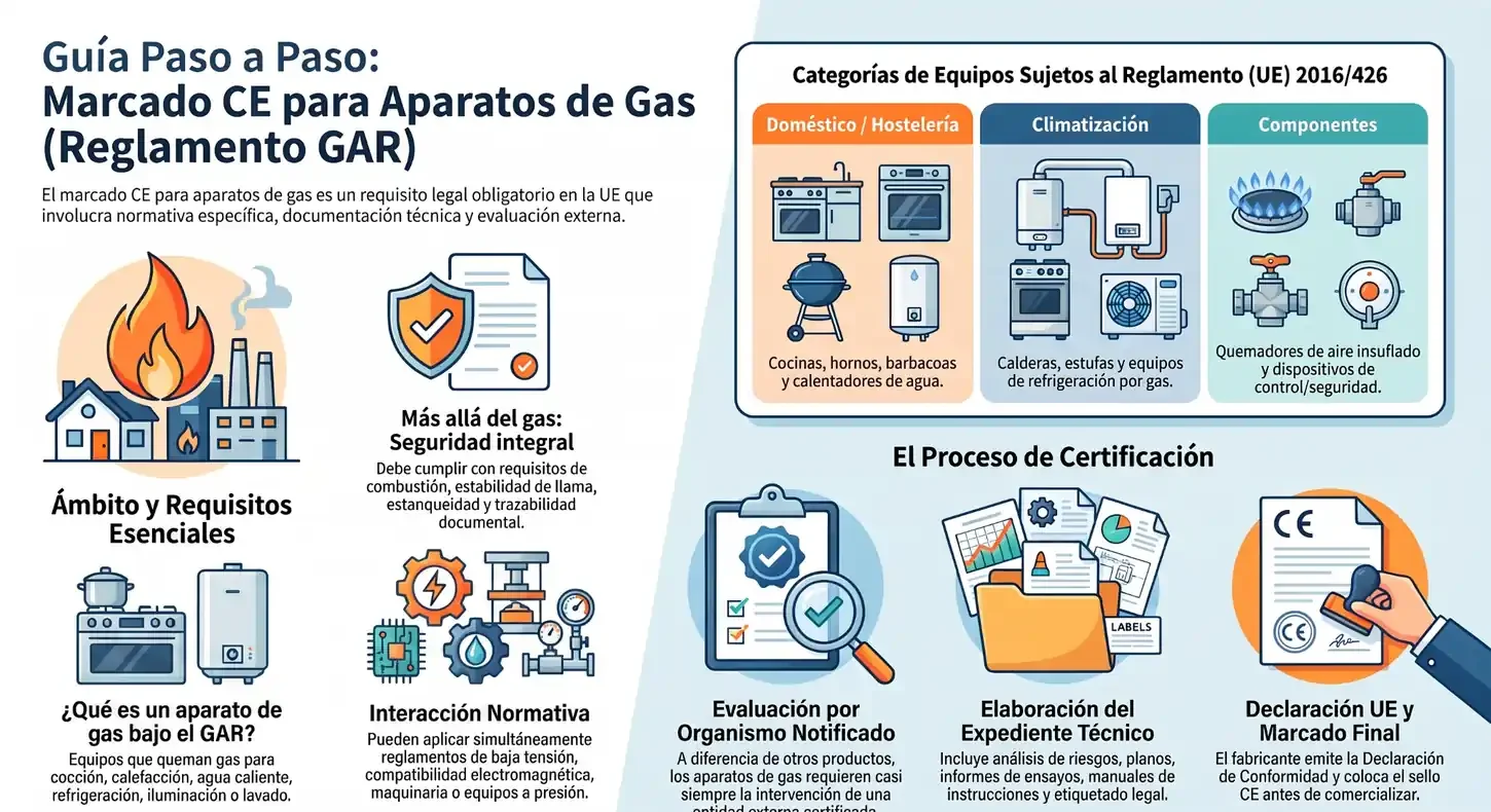 Marcado CE de aparatos de gas: requisitos y procesos Guia Marcado CE Aparatos Gas optimizada